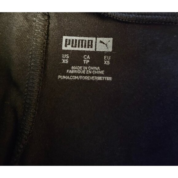 Puma Colorblock Biker Shorts XS Black Pink Green Stretch Activewear - Picture 3 of 3